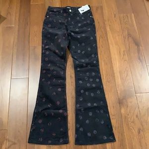 Desigual printed boot cut jeans